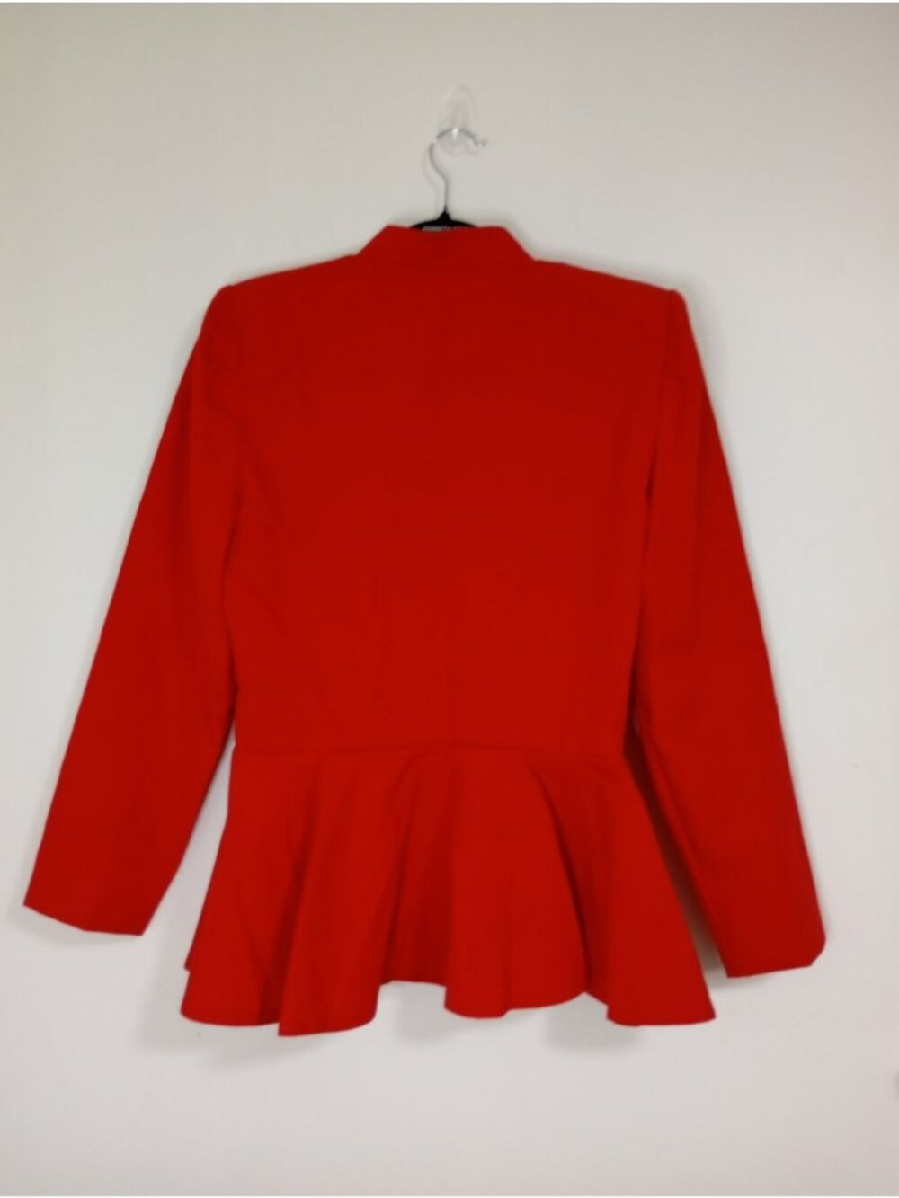 Leslie Fay Red Peplum Button-Up Jacket Women’s Size 12 Made In USA - Picture 5 of 8